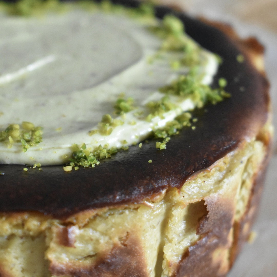 Pistachio Basque Burnt Cheesecake | 開心果巴斯克芝士蛋糕