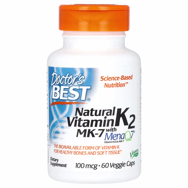 Natural Vitamin K2 MK-7 with MenaQ7, 100 mcg