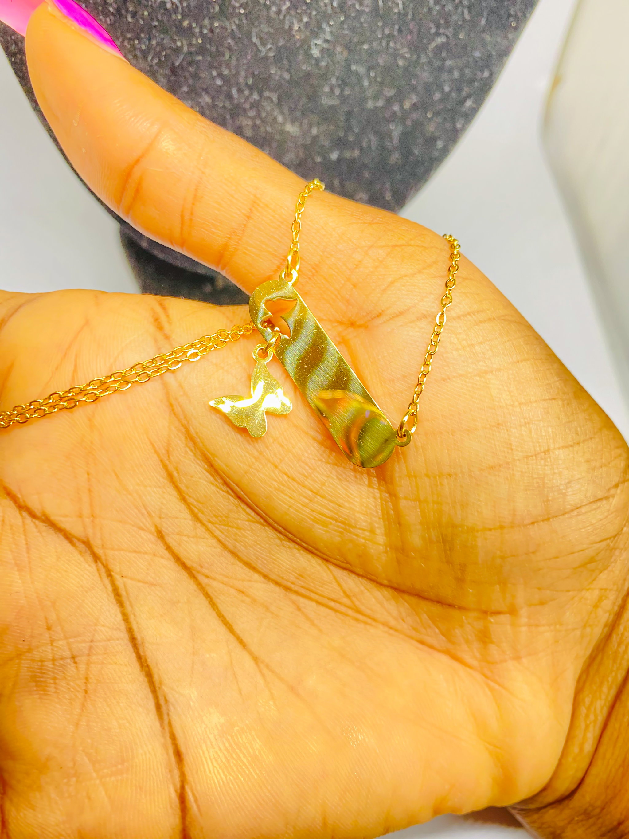 Collier barre papillon_4
