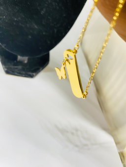 Collier barre papillon