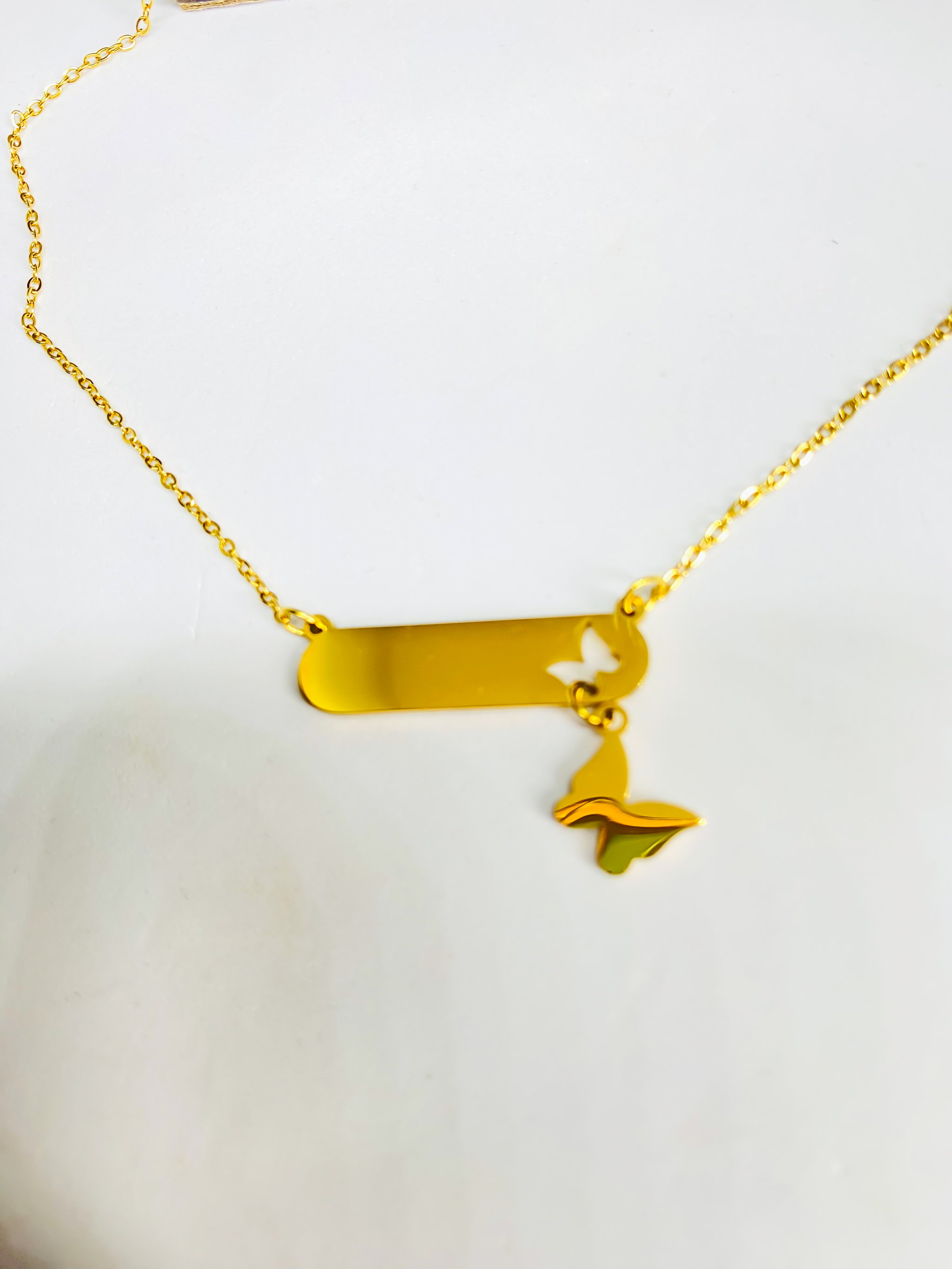 Collier barre papillon_0