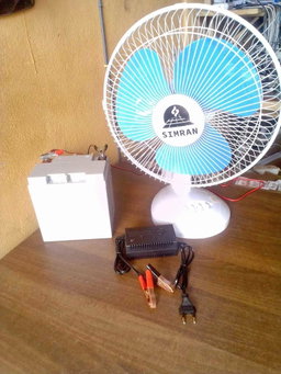 Solar rechargeable fan
