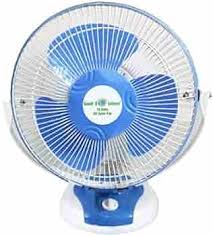 Solar rechargeable fan