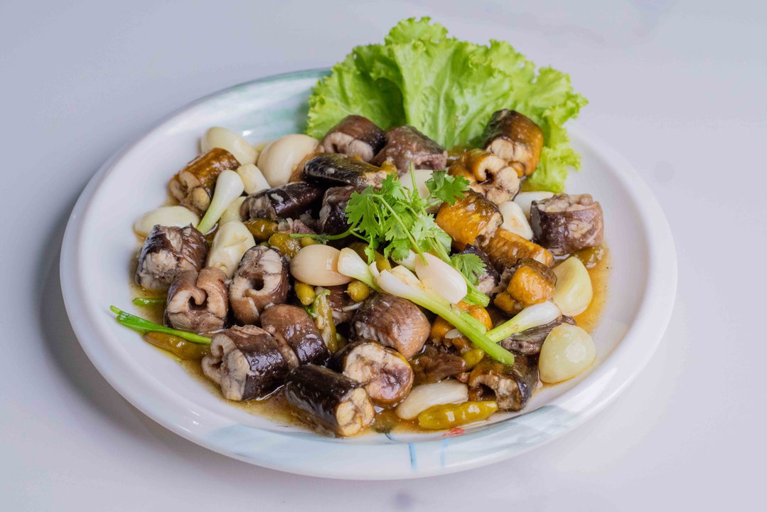  ឆា​​អន្ទង់​​ម្ទេស ​- ​ខ្ទឹម​​ជ្រក់​