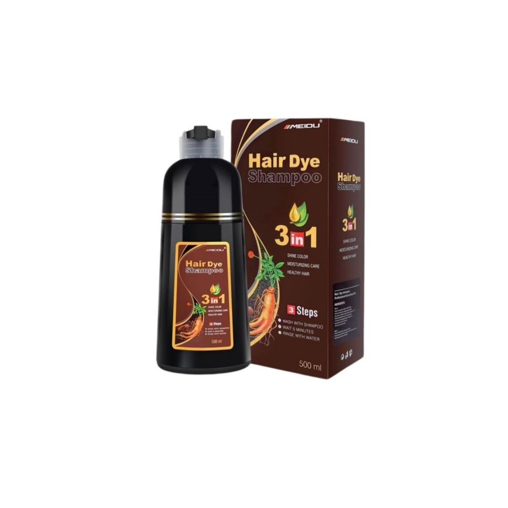Hair Dye Shampoo Dark Brown_0