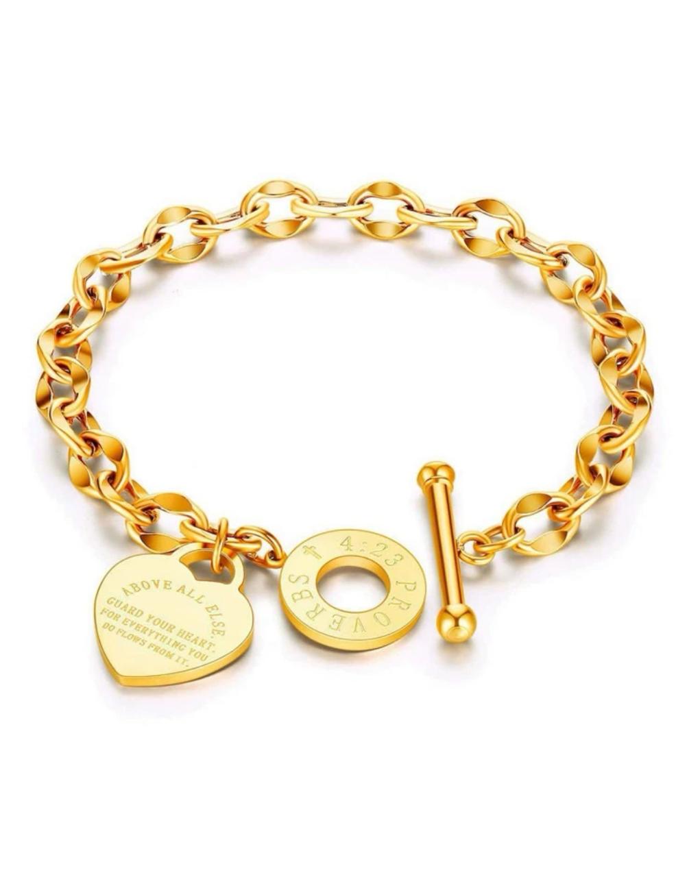 Women's Stainless Steel Classic Engraved Heart Shaped Lips Chai