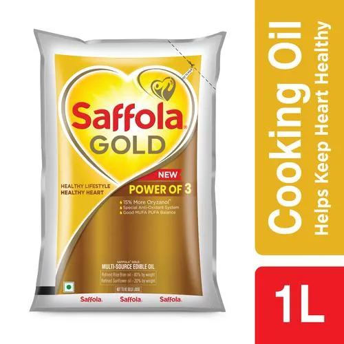 Saffola Gold Refined Cooking Oil - Blended Rice Bran & Sunflower oil