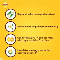 Saffola Gold Refined Cooking Oil - Blended Rice Bran & Sunflower oil