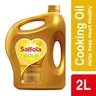 Saffola Gold Refined Cooking oil | Blended Rice Bran & Sunflower oil | Helps Keeps Heart Healthy, 2 L Jar