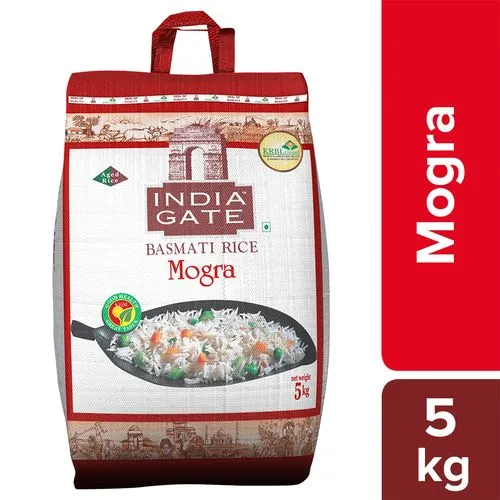 India Gate Basmati Rice/Basmati Akki - Mogra/Broken, 5 kg Bag_0