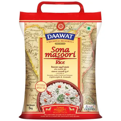 Daawat Sona Masoori - Premium, Light Weight & Aromatic, 5 kg