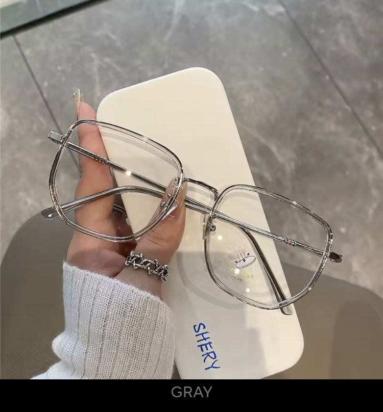 Transparent Computer Glasses Frame Women Men Anti Blue Light polygon Eyewear Blocking Glasses Optical Spectacle Eyeglass_4