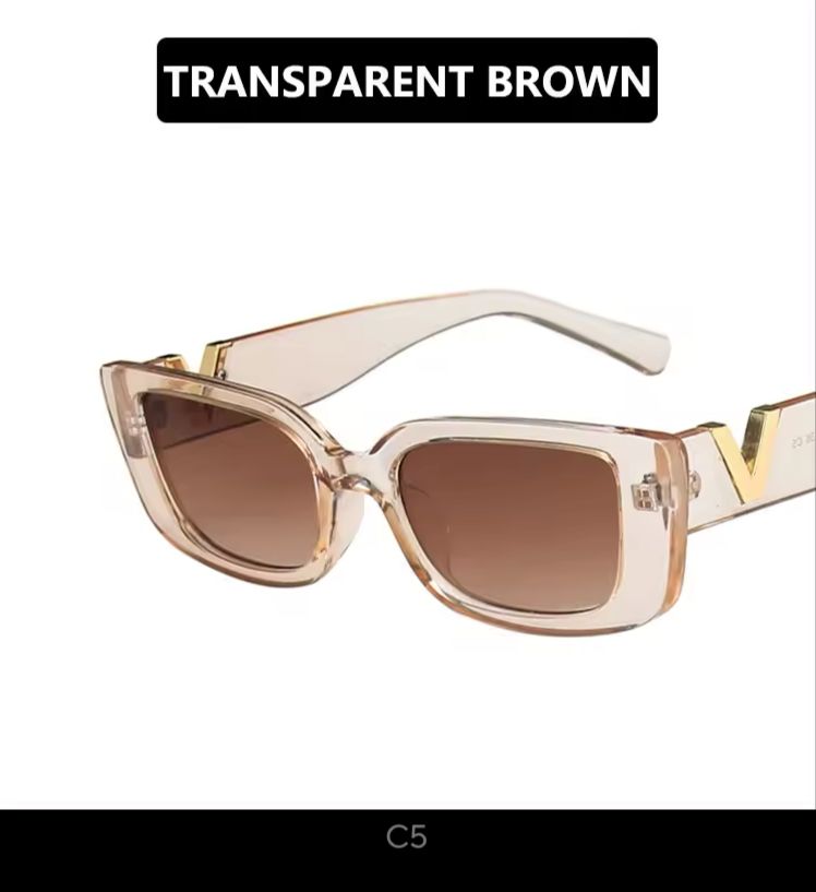 Vintage Rectangle Sunglasses Woman _3