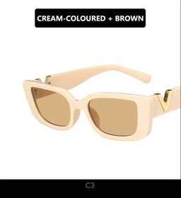Vintage Rectangle Sunglasses Woman 