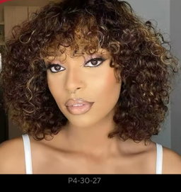 Jerry Curl Bob brazilian Human Hair wig 
