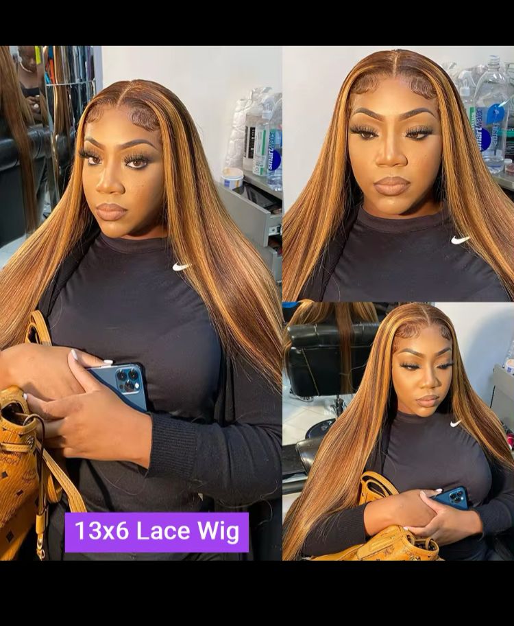 Highlight Wig Frontal, Natural Hairline Preplucked _2