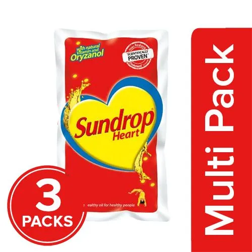 Sundrop Oil - Heart Pouch, 3x1 L Multipack_0
