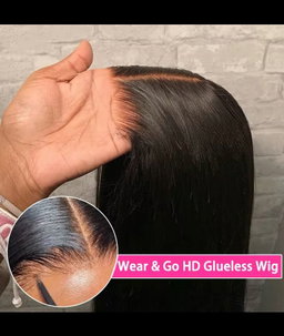 Wear and Go Glueless Straight Peruvian Human Hair Pre Plucked 