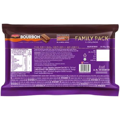 Britannia The Original Bourbon Creme Biscuit - With Chocolate_1