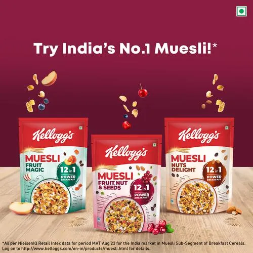 Kellogg's Muesli Fruit Nut & Seeds - 12 In 1 Power Breakfast, 750 g_8