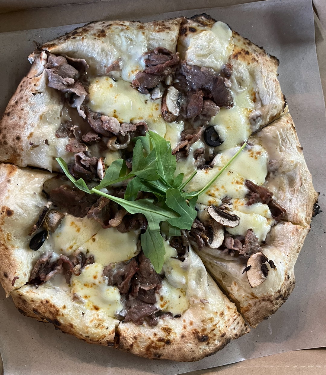 Lamb Alfredo Pizza