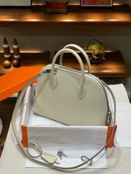Epsom Leather 25cm Bowler Bag with Strap
