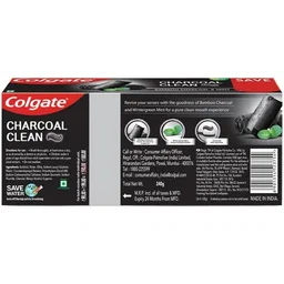 Colgate Charcoal Clean Gel Toothpaste - Bamboo Charcoal & Mint, (2 x 120g) (Saver Pack)