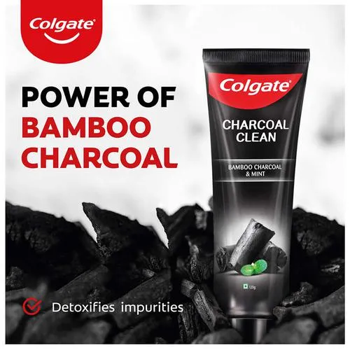 Colgate Charcoal Clean Gel Toothpaste - Bamboo Charcoal & Mint, (2 x 120g) (Saver Pack)_4