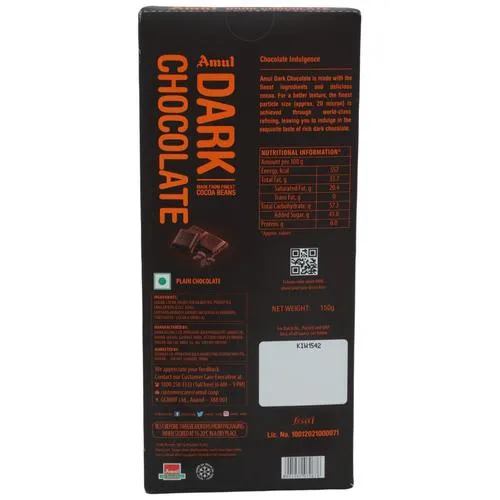 Amul Dark Chocolate, 2 x 150 g Multipack_1
