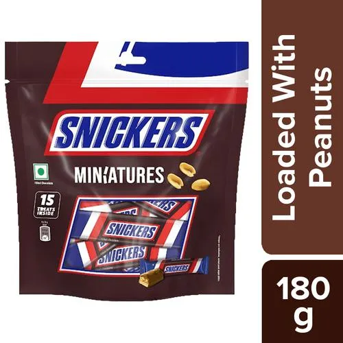 Snickers Miniatures Chocolate, 180 g Pouch_0