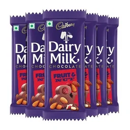 Cadbury Dairy Milk Fruit & Nut Chocolate Bar, 6 x 80 g Multipack