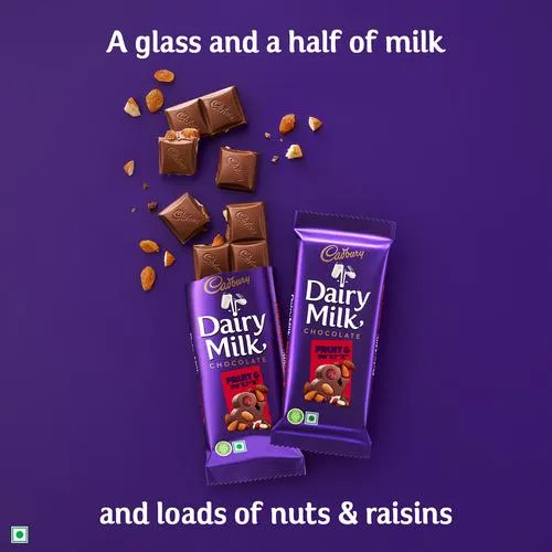 Cadbury Dairy Milk Fruit & Nut Chocolate Bar, 6 x 80 g Multipack_2