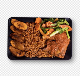 Jollof Rice With Grilled Chicken Thighs