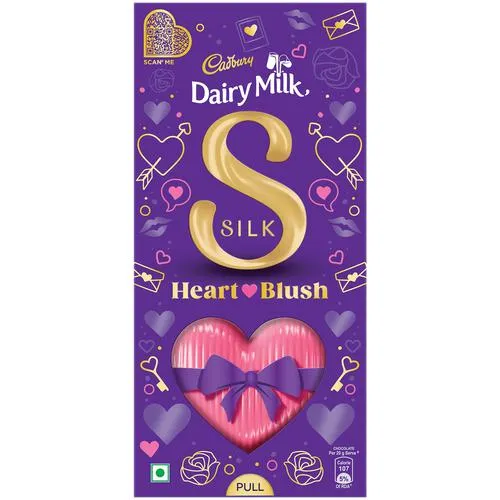Cadbury Dairy Milk Silk Heart Blush Chocolate Bar Gift Pack, 250 g
