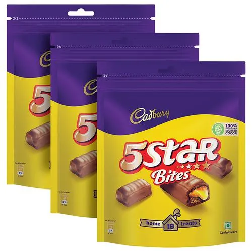 Cadbury 5 Star Chocolate Home Treats Bar, 3 x 191 g Multipack_0