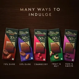 Cadbury Bournville Fruit & Nut Chocolate Dark Chocolate Bar, 3 x 80 g Multipack
