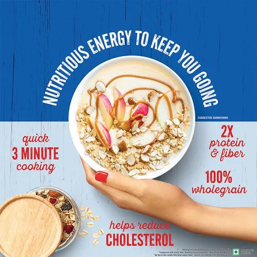 Quaker Oats Breakfast Cereal - Rich In Protein, Dietary Fibre, Nutritious, Easy To Cook, 2x1 Kg Multipack_4