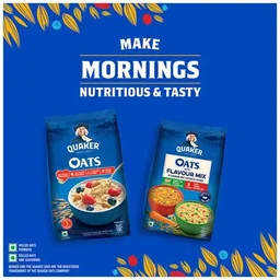 Quaker Oats Breakfast Cereal - Rich In Protein, Dietary Fibre, Nutritious, Easy To Cook, 2x1 Kg Multipack