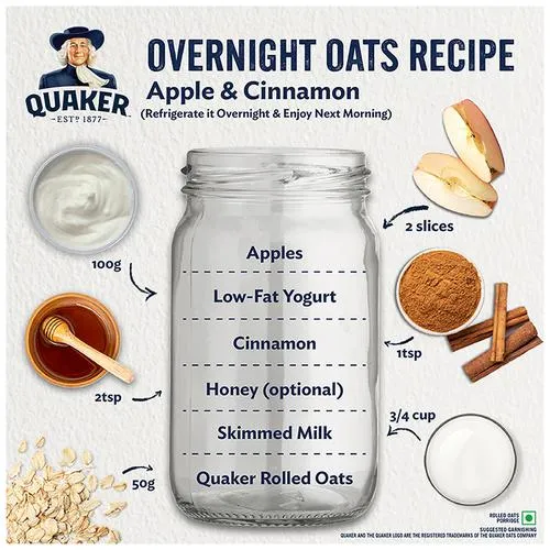 Quaker Oats Breakfast Cereal - Rich In Protein, Dietary Fibre, Nutritious, Easy To Cook, 2x1 Kg Multipack_8