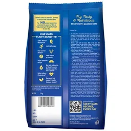Quaker Oats Breakfast Cereal - Rich In Protein, Dietary Fibre, Nutritious, Easy To Cook, 2x1 Kg Multipack
