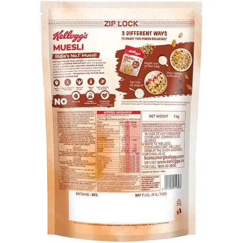 Kellogg's Muesli Nuts Delight - 12 In 1 Power Breakfast, 1 kg_1