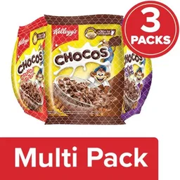 Kellogg's Chocos - Variety Pack, With Protein & Fibre, 3x175 g Multipack