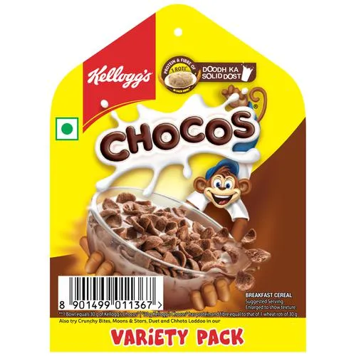 Kellogg's Chocos - Variety Pack, With Protein & Fibre, 3x175 g Multipack_1
