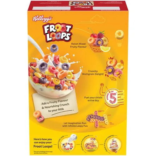 Kellogg's Froot Loops - Crunchy Multigrain Cereal, 2 x 285 g Multipack_3