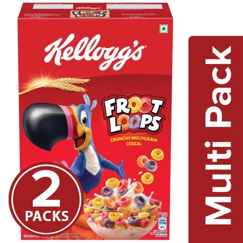 Kellogg's Froot Loops - Crunchy Multigrain Cereal, 2 x 285 g Multipack_0