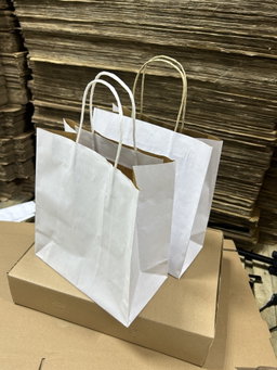 PLAIN WHITE DELIVERY CARRIER BAGS - 6 SIZES/RETAIL