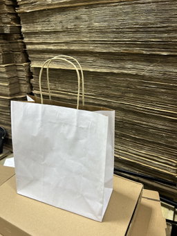 PLAIN WHITE DELIVERY CARRIER BAGS - 6 SIZES/RETAIL