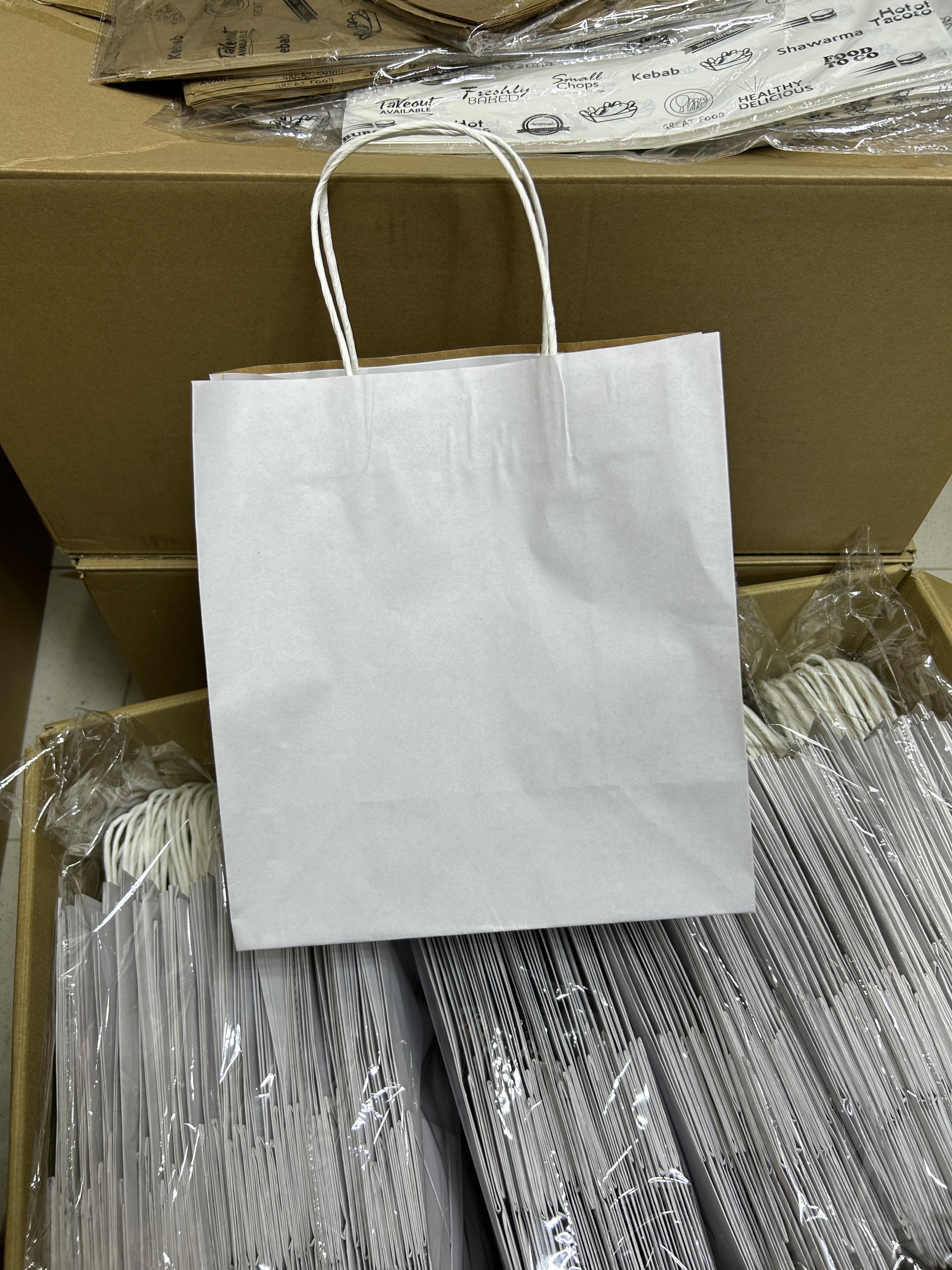 PLAIN WHITE DELIVERY CARRIER BAGS - 6 SIZES/RETAIL_10
