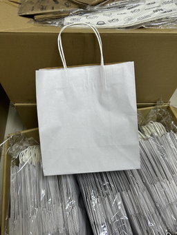PLAIN WHITE DELIVERY CARRIER BAGS - 6 SIZES/RETAIL
