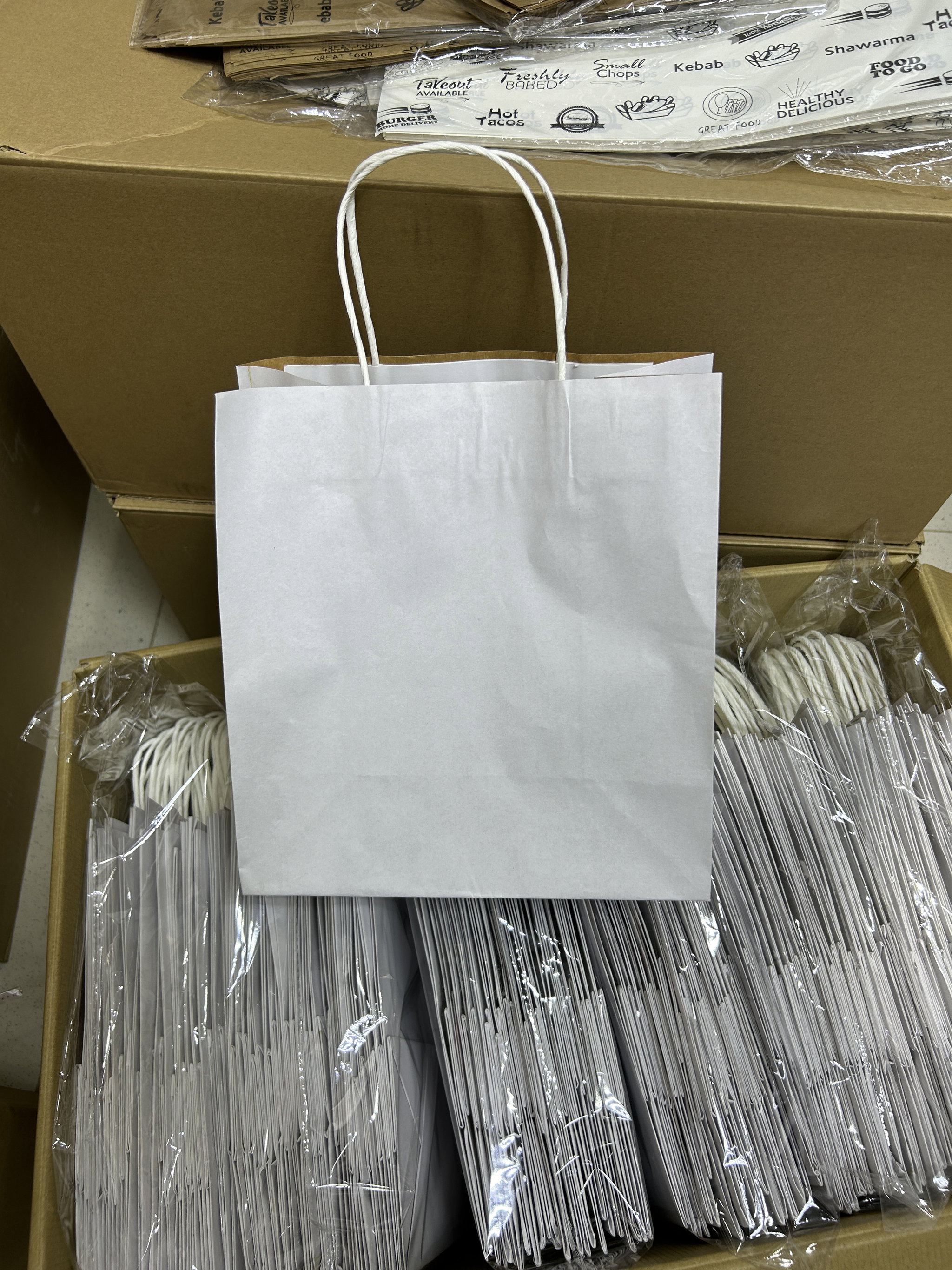 PLAIN WHITE DELIVERY CARRIER BAGS - 6 SIZES/RETAIL_11